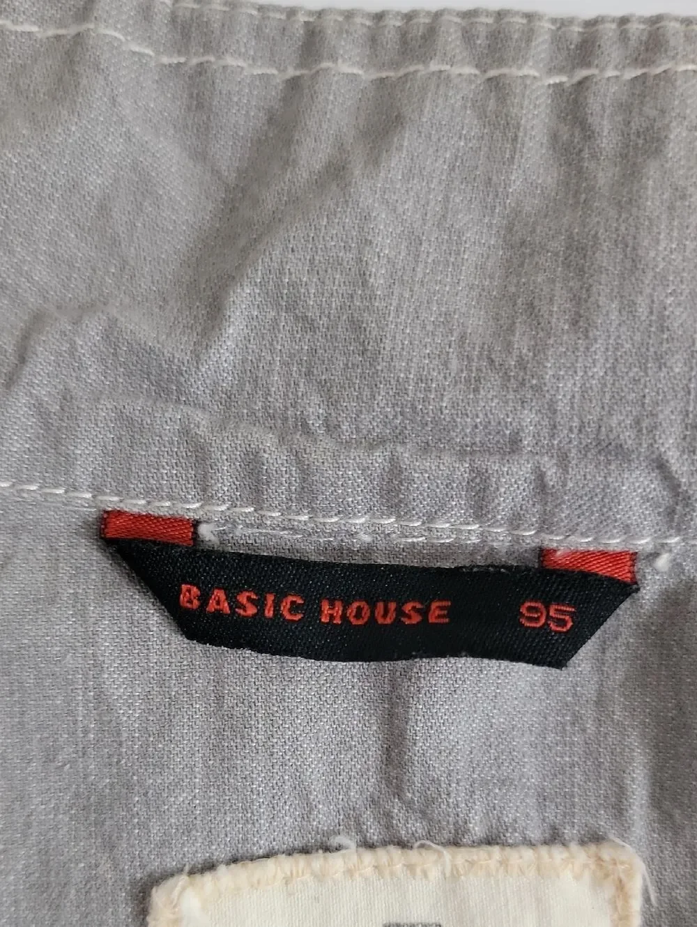 Basic House Hendrix Lightweight Grey Utility Jacket with Belt Womens Size M